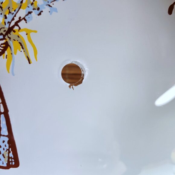 Vintage Holly Hobby Ceiling Light Glass Shade Cover 1970s Mid Century - Picture 8 of 16